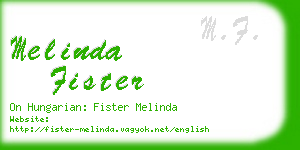 melinda fister business card